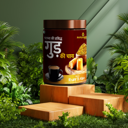 Paraamba Naturals Premix Jaggery Tea | Paraamba Naturals Premix Gud Ki Chai  Jar ( Cardamom Taste )