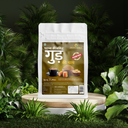 Paraamba Naturals Premix Jaggery Tea | Paraamba Naturals Premix Gud Ki Chai ( Ginger Taste)